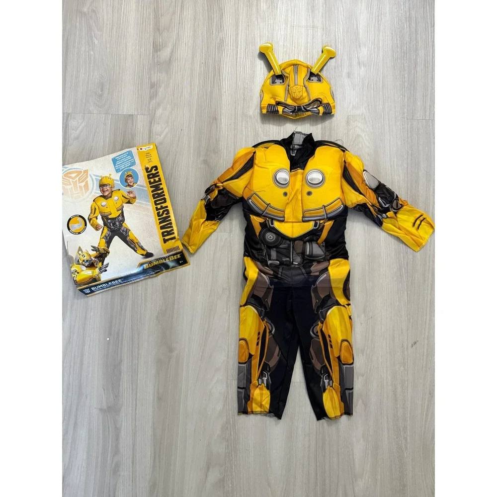 Transformers Bumblebee Boys Costume Disguise Halloween Cosplay Outfit Size S 2T